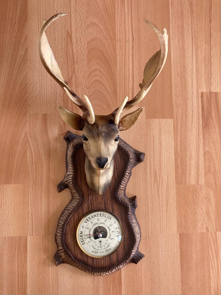 Barometer met hertenkop, Ophalen of Verzenden, Huis en Inrichting