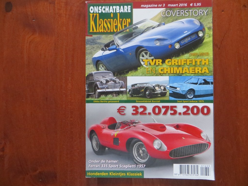 Onschatbare Klassieker 3 2016 TVR Griffith, Chimaera, Seat, Ophalen of Verzenden, Nieuw, Ferrari