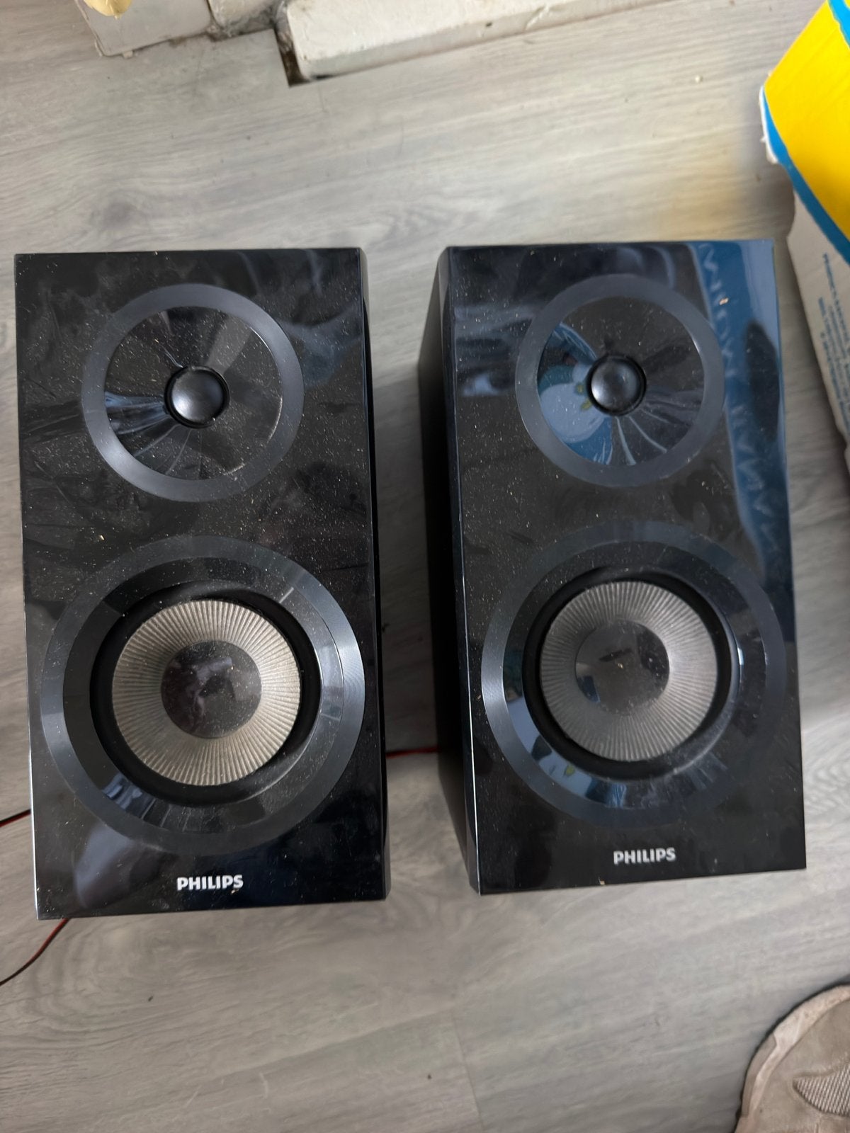 Philips BTM2360 Micro Muzieksysteem Speakers, Ophalen of Verzenden, Gebruikt, Stereo speakers, Philips