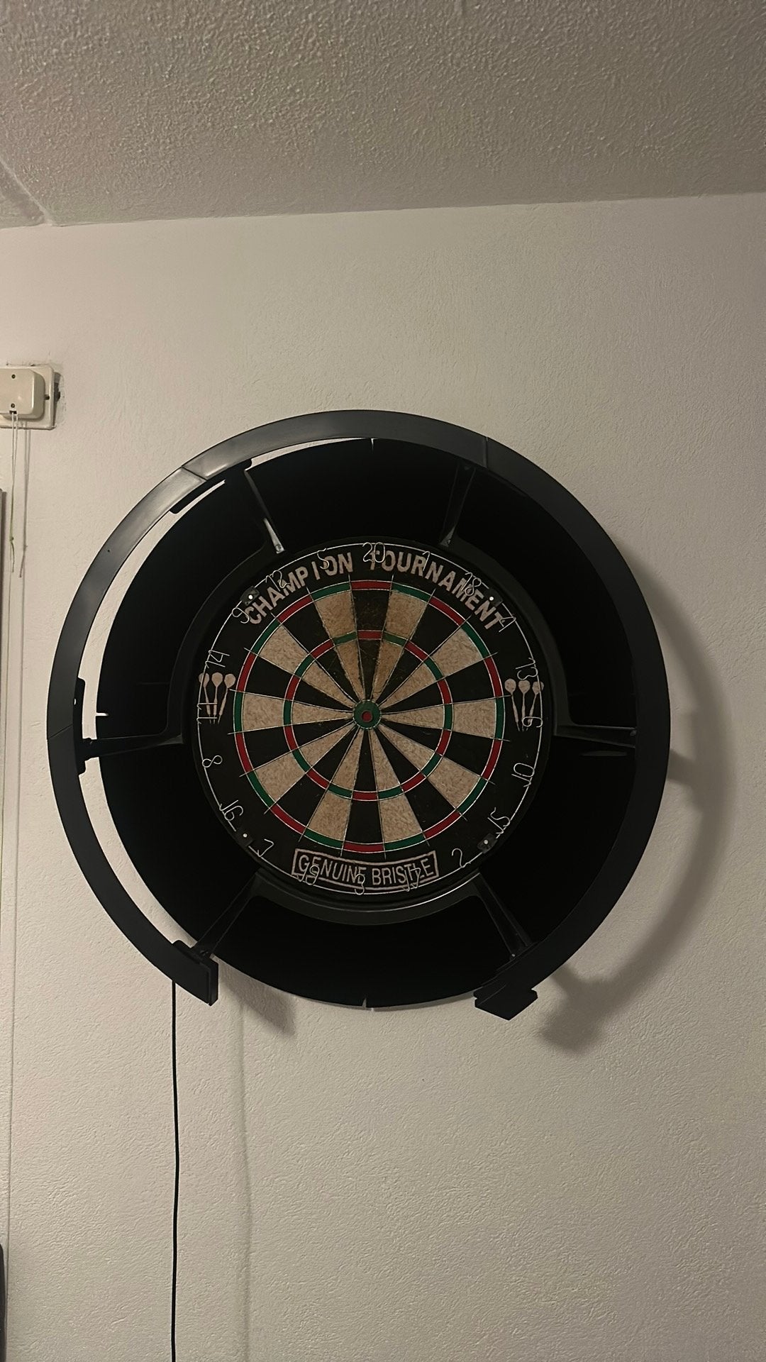 Dartbord verlichting + koto uitgooi mat, Sport en Fitness, Ophalen of Verzenden, Gebruikt, Overige typen