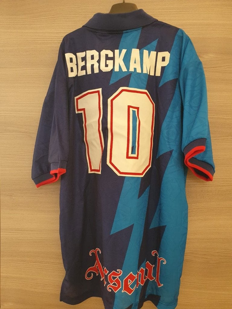 Arsenal Uitshirt 1995/96 Bergkamp #10 Maat XL Nike Vintage, Verzenden, Zo goed als nieuw, Buitenlandse clubs, Shirt