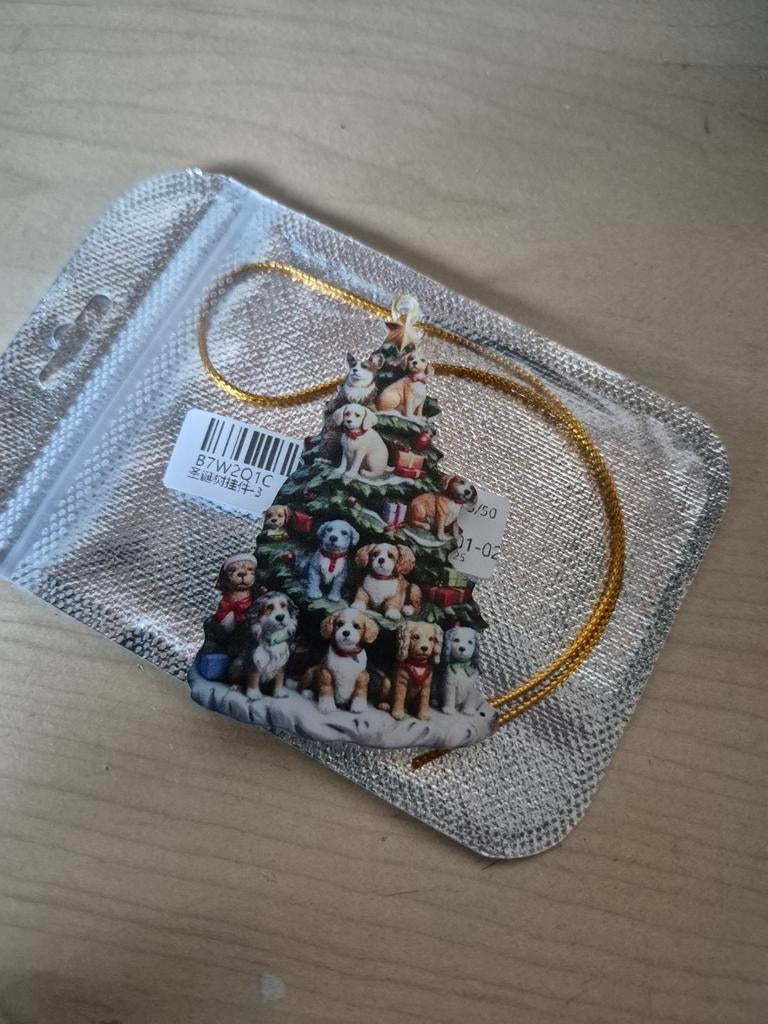 Nieuwe kerst hanger honden in kerstboom ornament, Ophalen of Verzenden, Nieuw