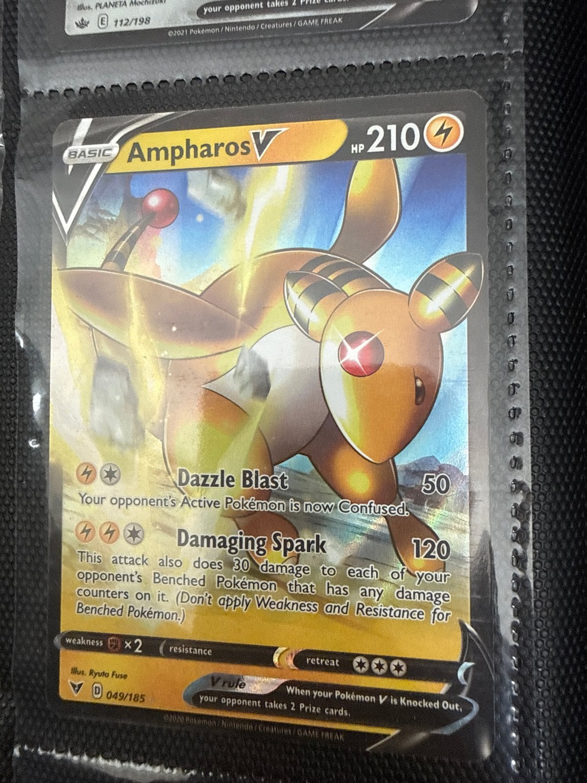 Ampharos V Pokémon Kaart (049/185) - Zo goed als nieuw, Ophalen of Verzenden, Zo goed als nieuw, Losse kaart