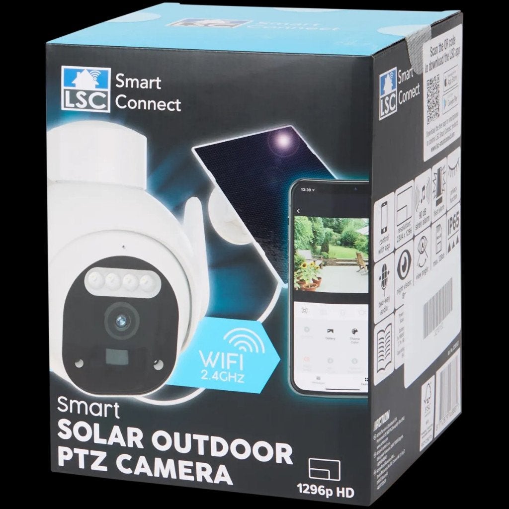 LSC Smart Connect PTZ-camera op zonne-energie 1296p HD, Computers en Software, Webcams, Nieuw, Ophalen