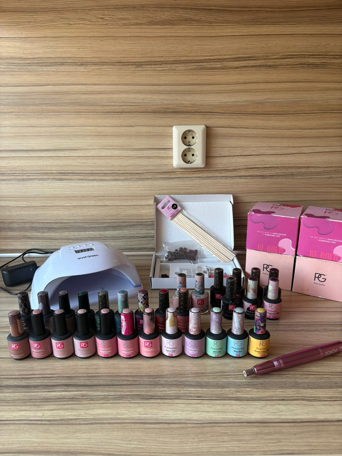 Pink Gellac set, Overige kleuren, Ophalen of Verzenden, Zo goed als nieuw, Handen en Nagels