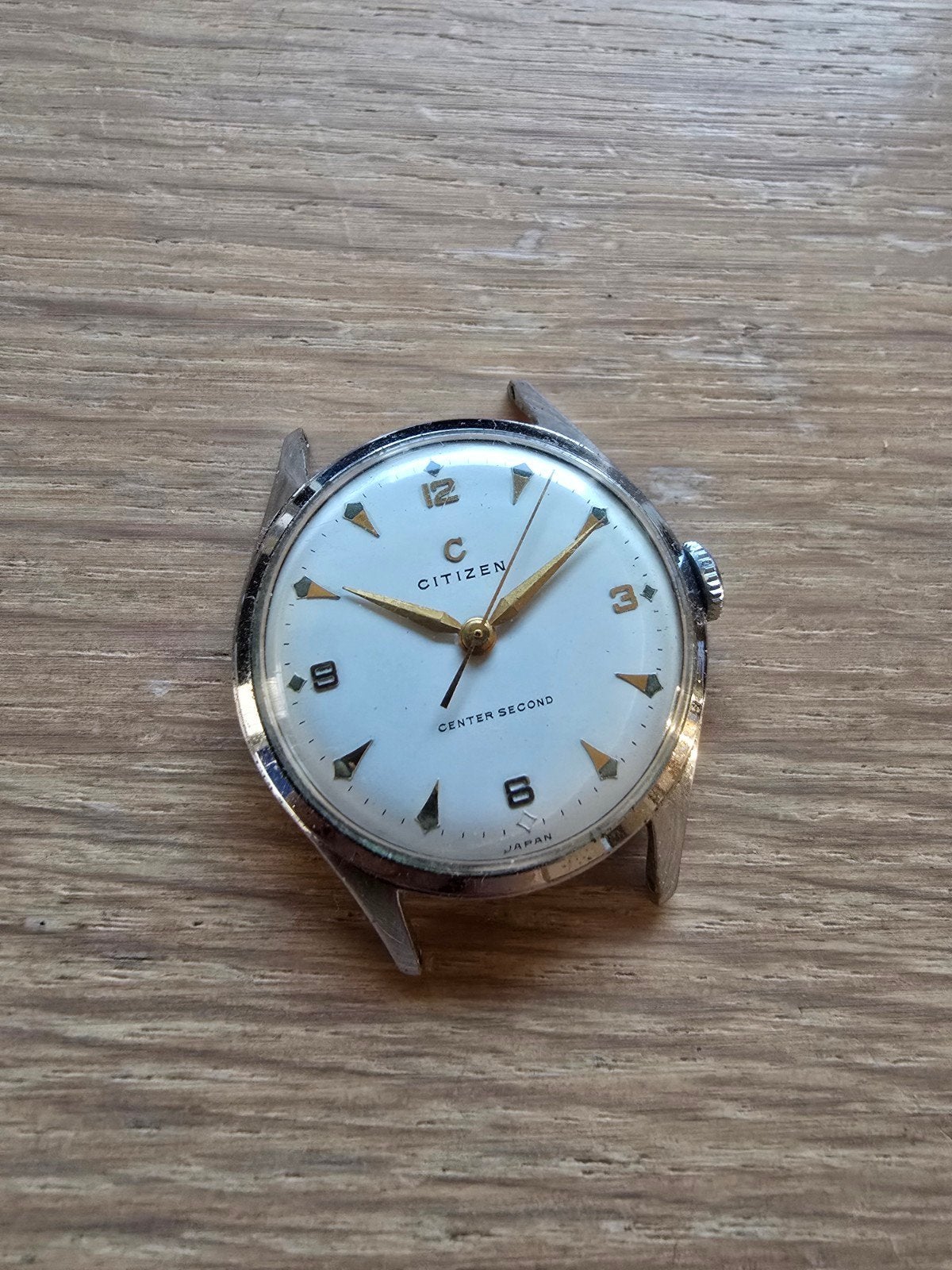Vintage Citizen Center Second horloge., Ophalen of Verzenden, Staal, Citizen, 1960 of later