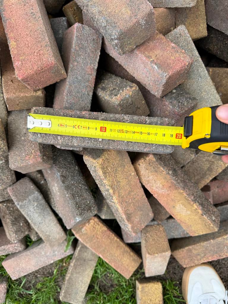 Gebruikte straatstenen / klinkers - ca. 15m², Ophalen, Gebruikt, Beton, Klinkers
