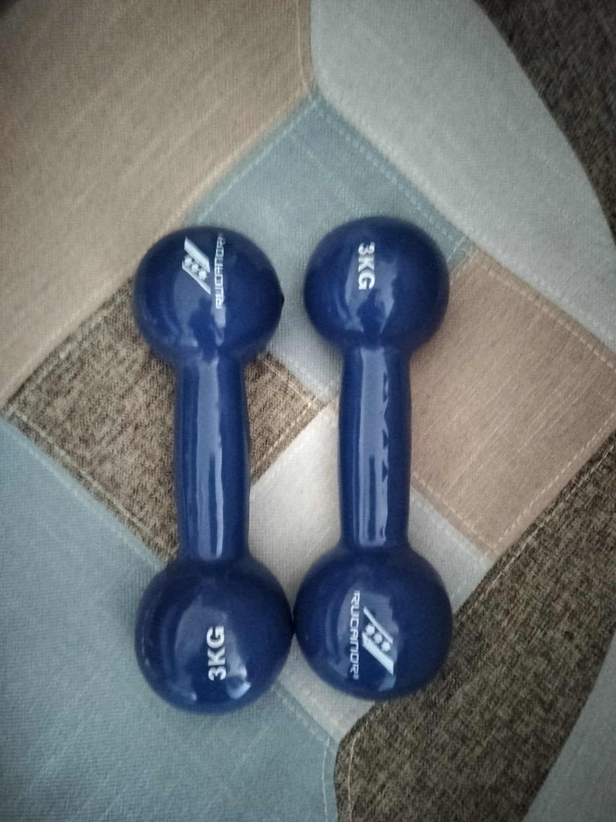 Set van 2 Rucanor dumbbells van elk 3 kg, Ophalen of Verzenden