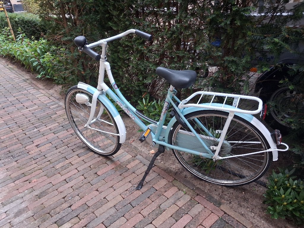 mooie blauw met witte alpina fiets(24 INCH), Ophalen, Terugtraprem, Alpina, Gebruikt