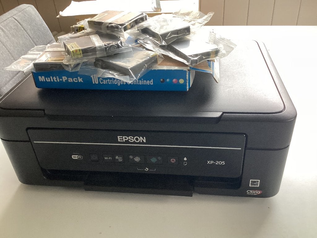 Printer Epson xp 205 met cartridges, Kleur printen, Printer, Niet werkend, Epson