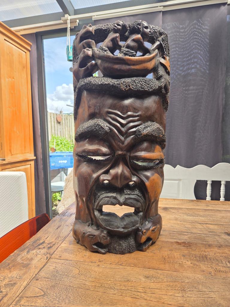 Groot Afrikaans masker, Antiek en Kunst, Ophalen