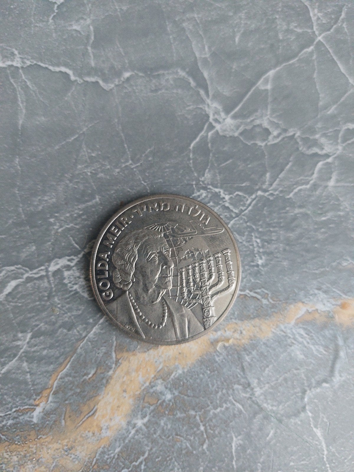 Zilveren munt Golda Meir Israël, Ophalen of Verzenden, Midden-Oosten, Losse munt, Zilver
