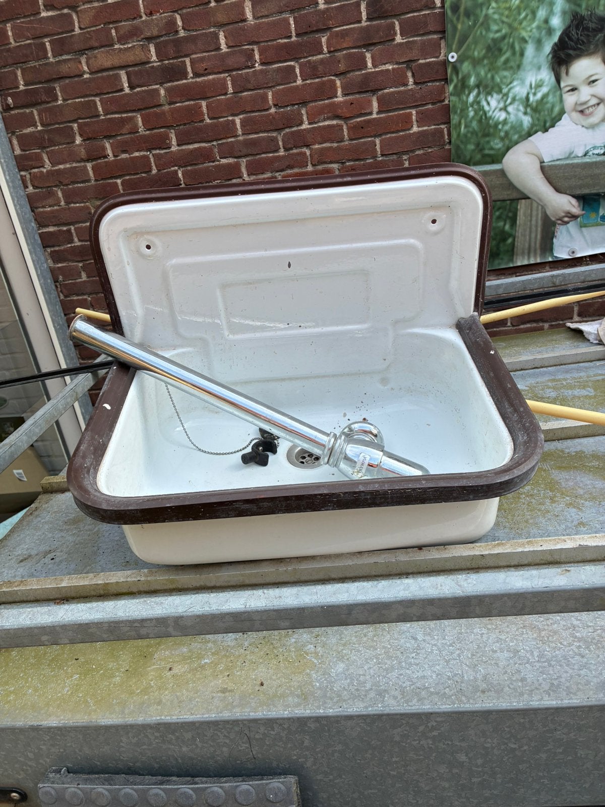 Wastafel voor in garage, Ophalen, Gebruikt, Wastafel