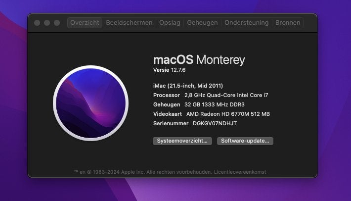 iMac (21.5", Mid 2011) | quad core i7 | 32 GB | 500 GB SSD, Computers en Software, Ophalen, 2 tot 3 Ghz, Cupertino, SSD