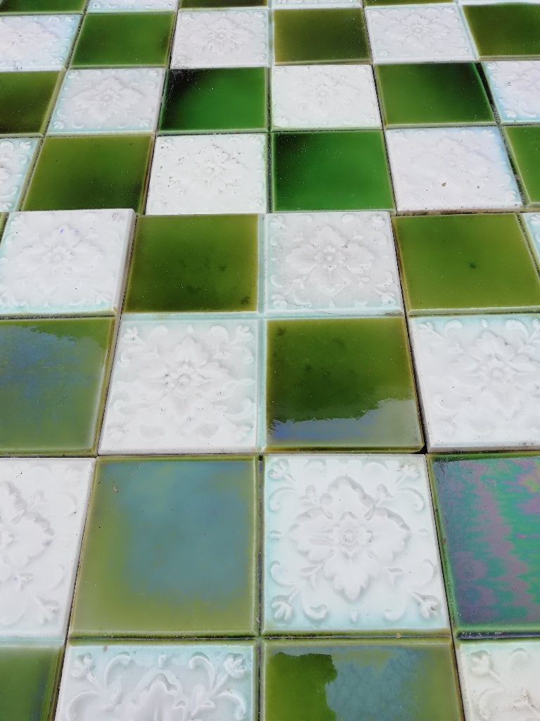 75x60cm Mooi achter kachel, antieke wandtegels, Ophalen of Verzenden