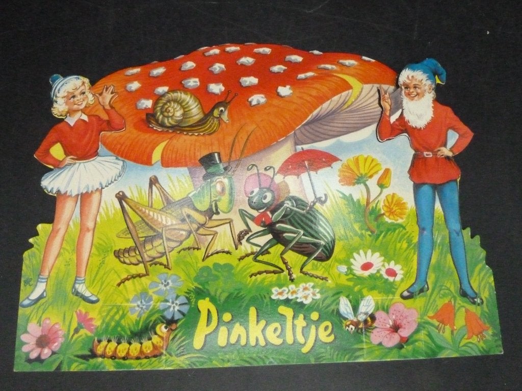 Vintage reclame voor etalage Pinkeltjesboek, Ophalen of Verzenden, Nieuw, Reclamebord