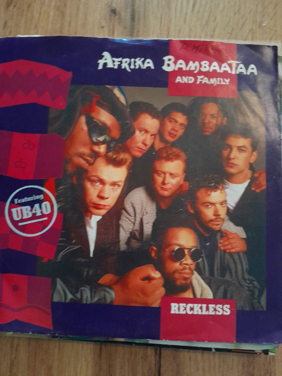 Afrika bambaataa +family featuring ub40 7 inch reckless, Ophalen of Verzenden, Zo goed als nieuw, Pop