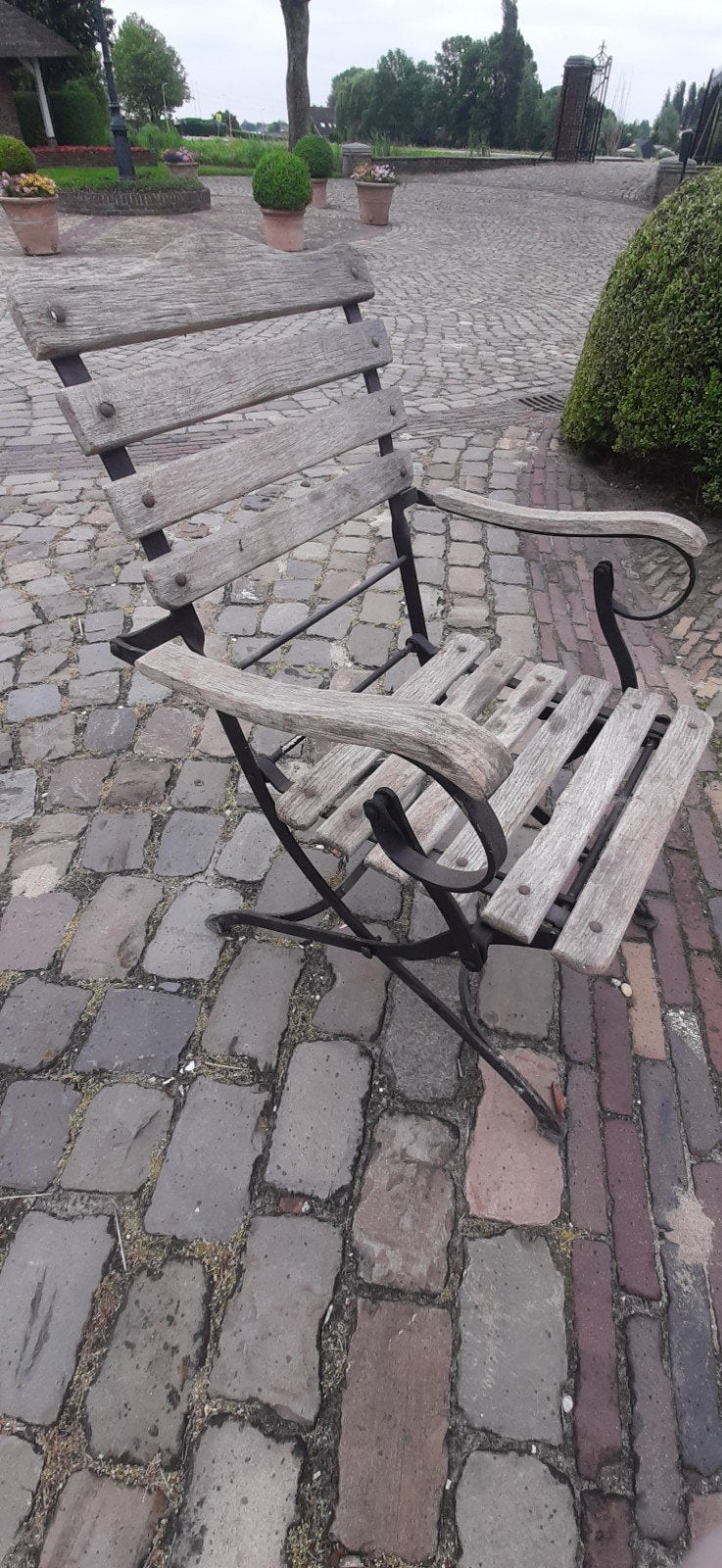 Teak houten tuinstoel klapstoel, Ophalen of Verzenden