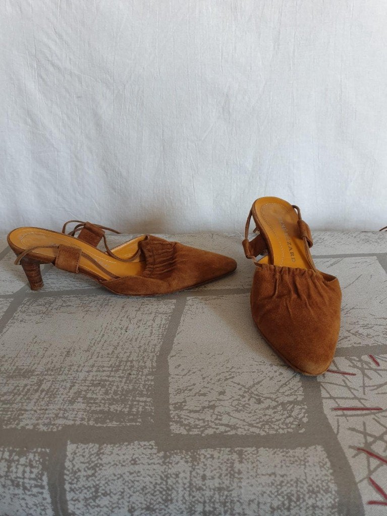Mooie sandalen of open pumps. Mt 35. Merk Rene Lezard, Bruin, ., Zo goed als nieuw, .