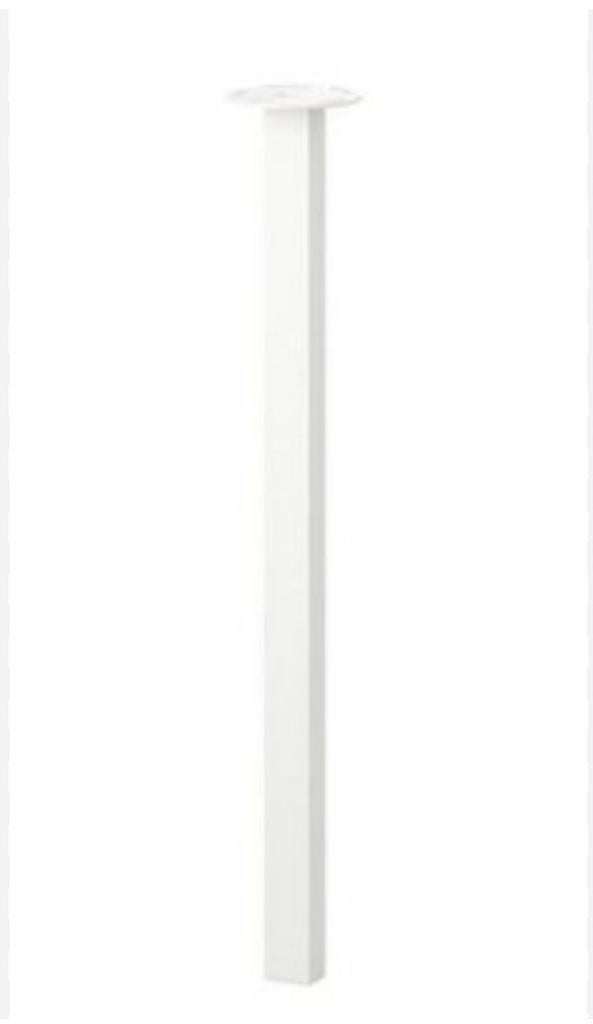 5 witte IKEA GODVIN tafelpoten, 70 cm - bureau/eettafel, Tafelpoot, Gebruikt, 50 tot 100 cm, Metaal