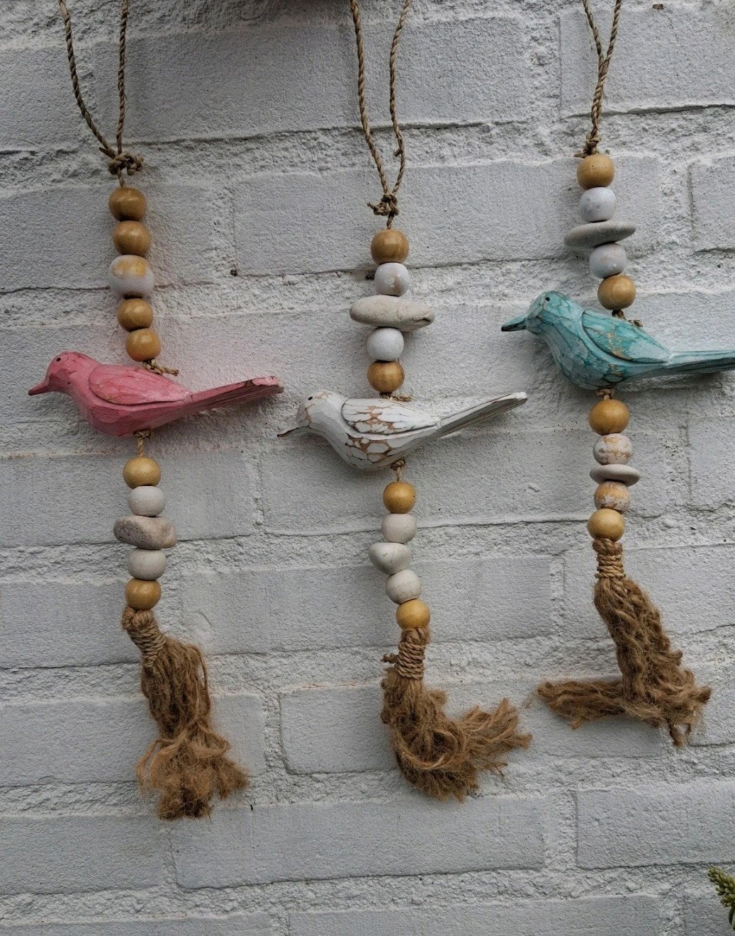 Ibiza Beach style Set van 3 vogel  hangers