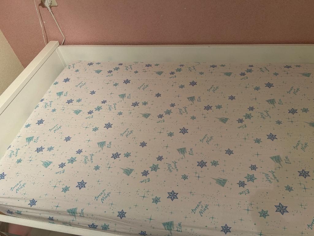 Frozen hoeslaken Dream of magic 90 x 200cm, 100% katoen, Gebruikt, Verzenden, Meisje, Wit
