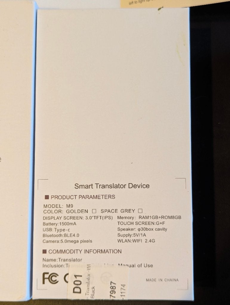 M9 Instant Voice Translator Portable Language In Real-time S, Ophalen of Verzenden, Gebruikt, Overige merken