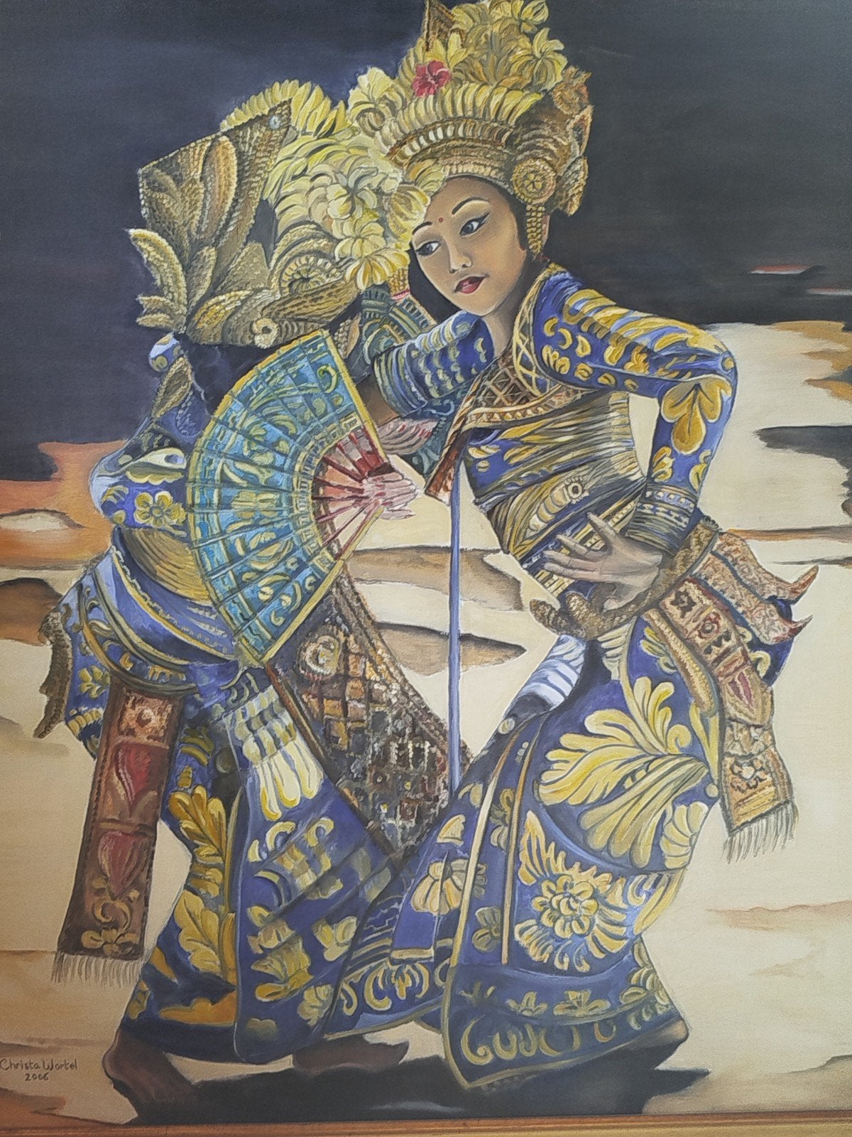 Balinese danseressen, Ophalen, Schilderij