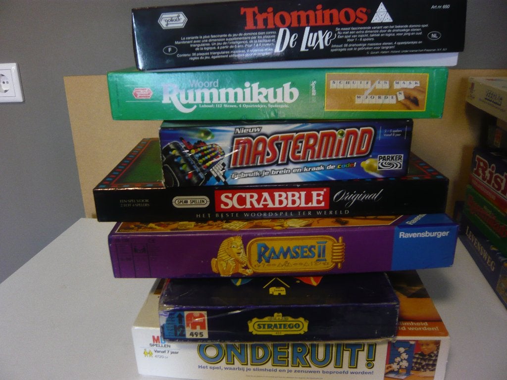 Mastermind; Triominos; Ramses II; Scrabble etc., Een of twee spelers, Ophalen of Verzenden, Zo goed als nieuw
