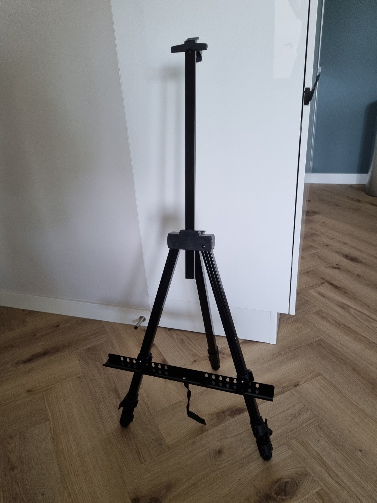 Veldezel met rugtas en houten bord met klemmen p, Hobby en Vrije tijd, Schilderen, Ophalen, Zo goed als nieuw, Ezel