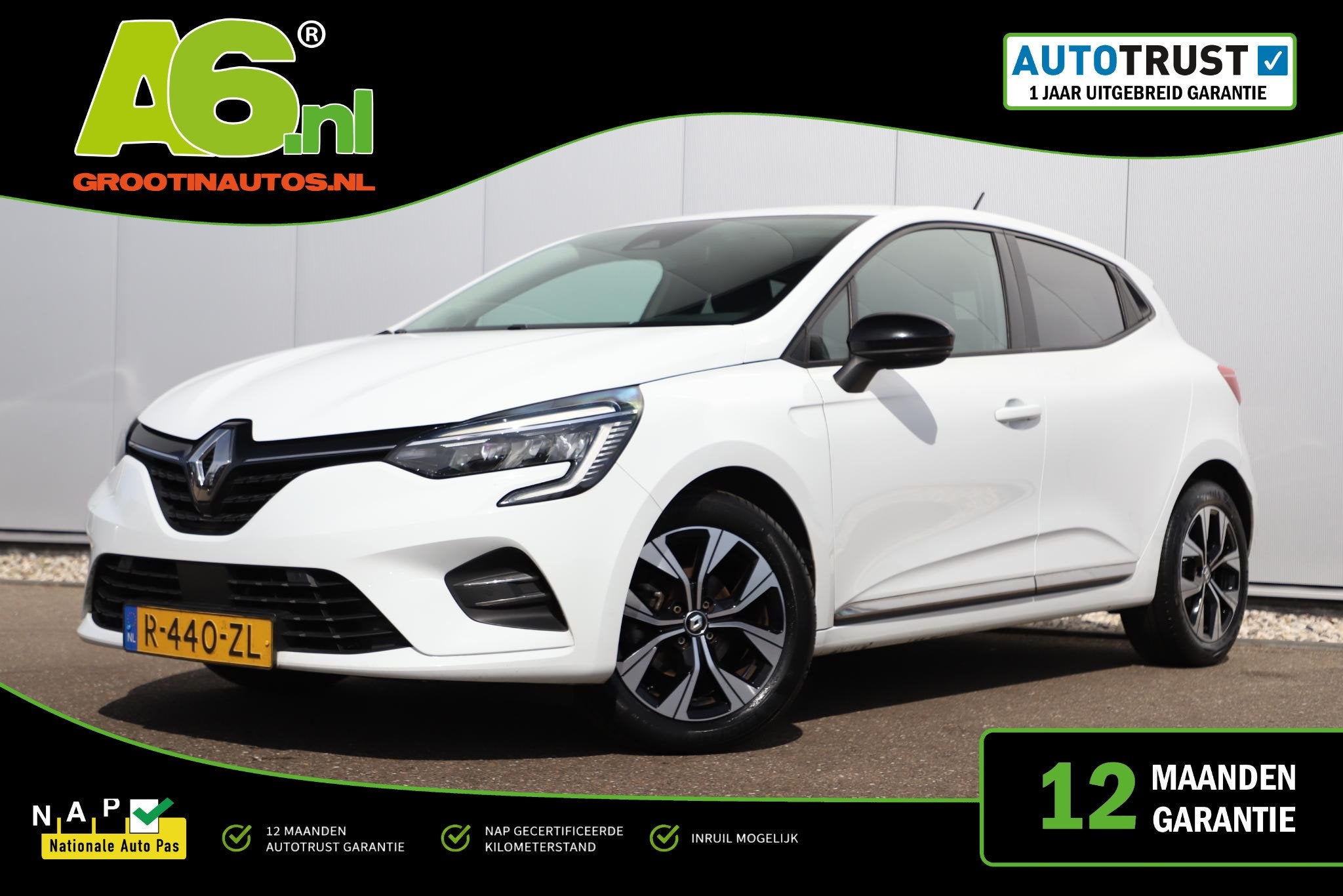 Renault Clio 1.0 TCe 90 Evolution 15 inch LMV Navigatie Acht, Voorwielaandrijving, Gebruikt, Euro 6, 580 kg