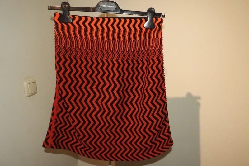 Marccain stretch rok aztec print dikkere stretch stof N2, Zo goed als nieuw, Knielengte, Maat 36 (S), Marccain