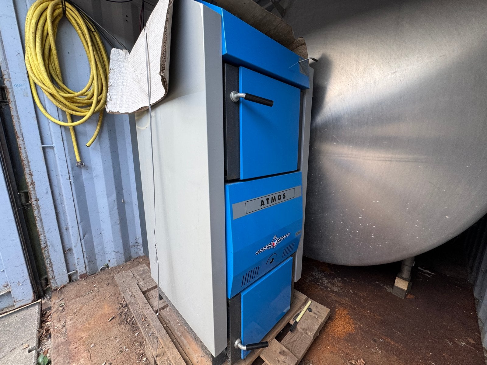 Ongebruikte Atmos DC50GSX houtvergasser 49 kW, Huis en Inrichting, Kachels, Ophalen, Vrijstaand, Hout, Nieuw