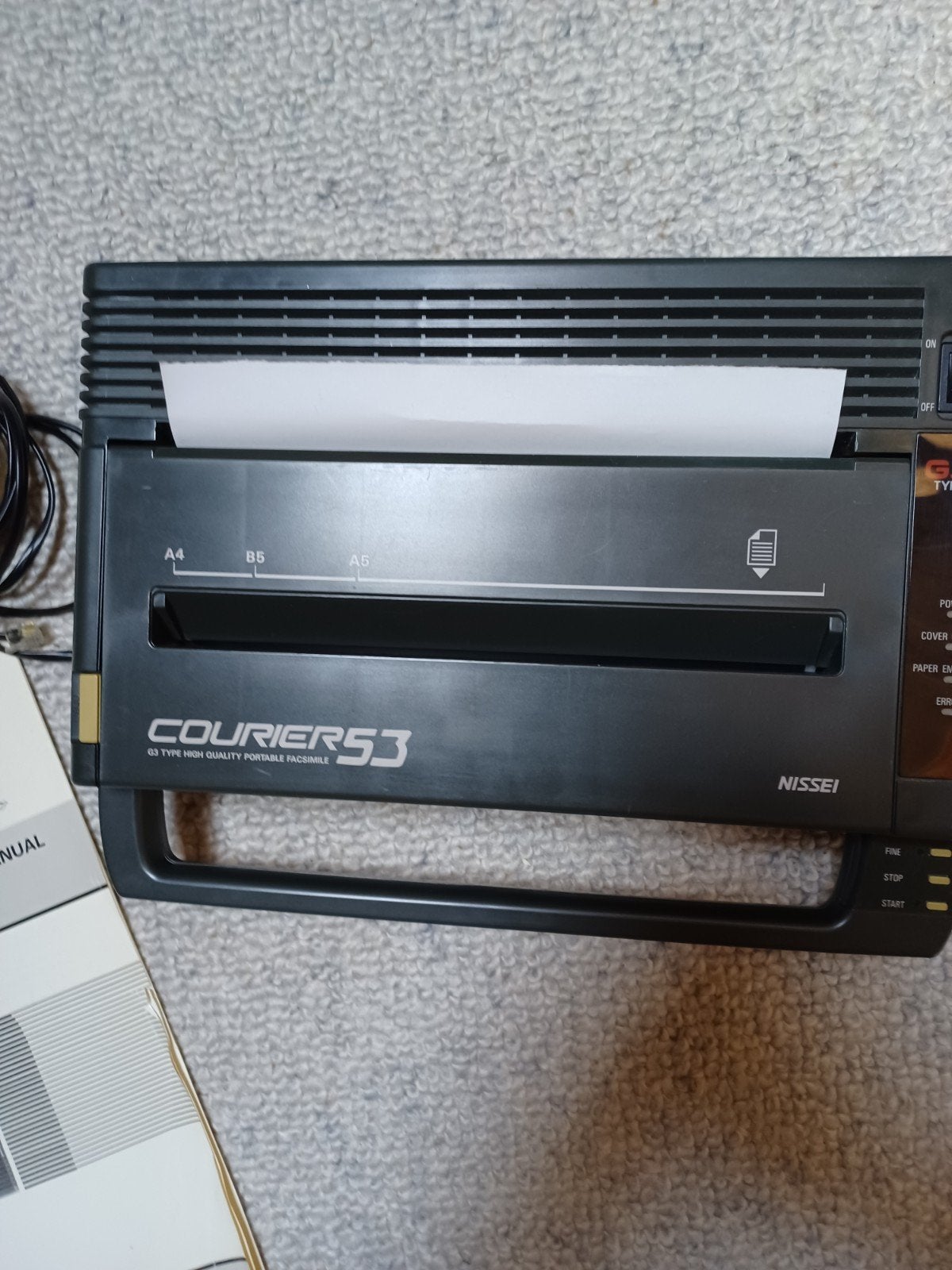Nissei Courier 53 Fax - Model FAX-53 met handleiding, Telecommunicatie, Ophalen of Verzenden, Gebruikt, Fax