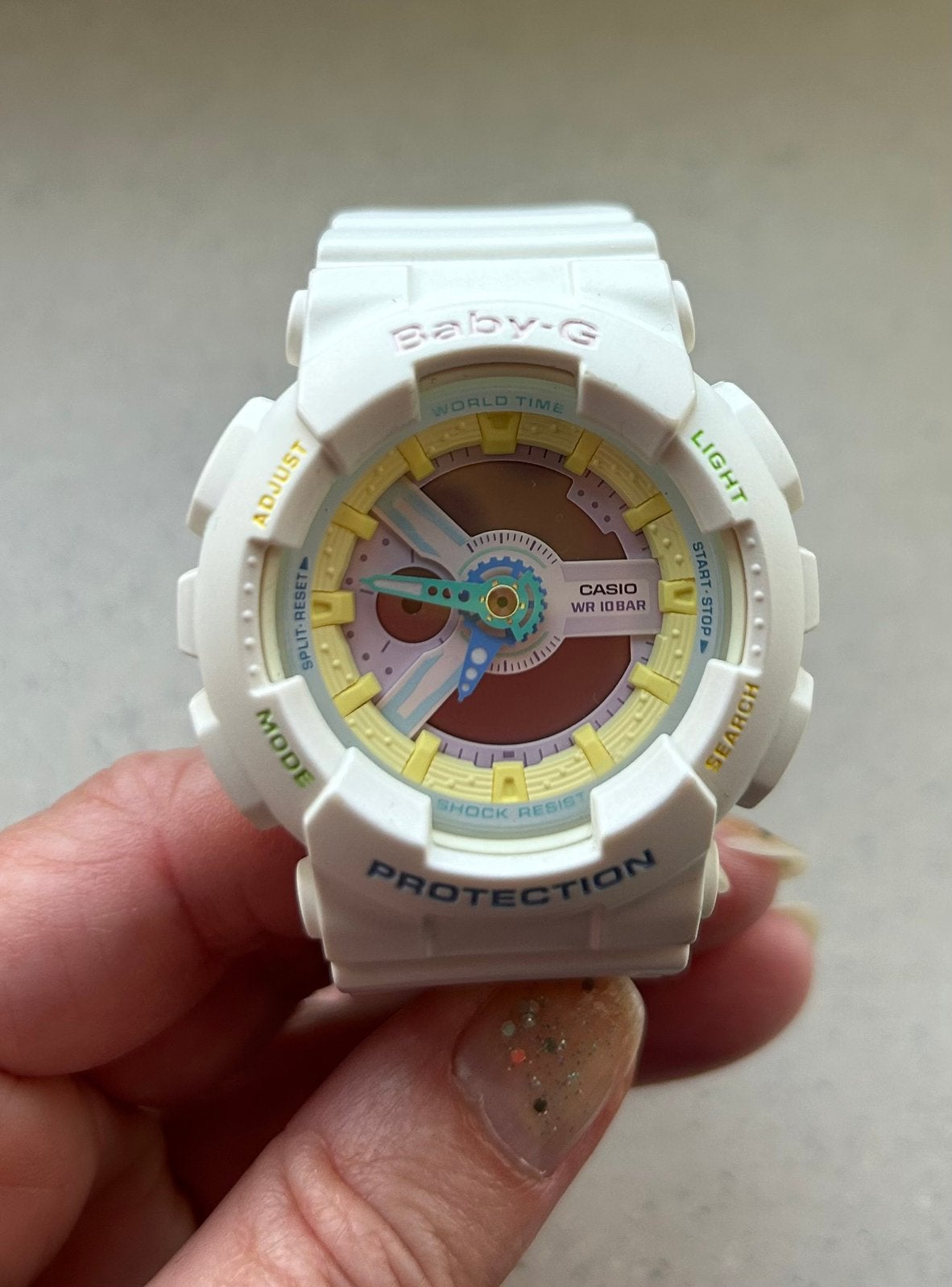 Casio Baby G-Shock, Ophalen of Verzenden, Zo goed als nieuw, Wit, Jongen of Meisje