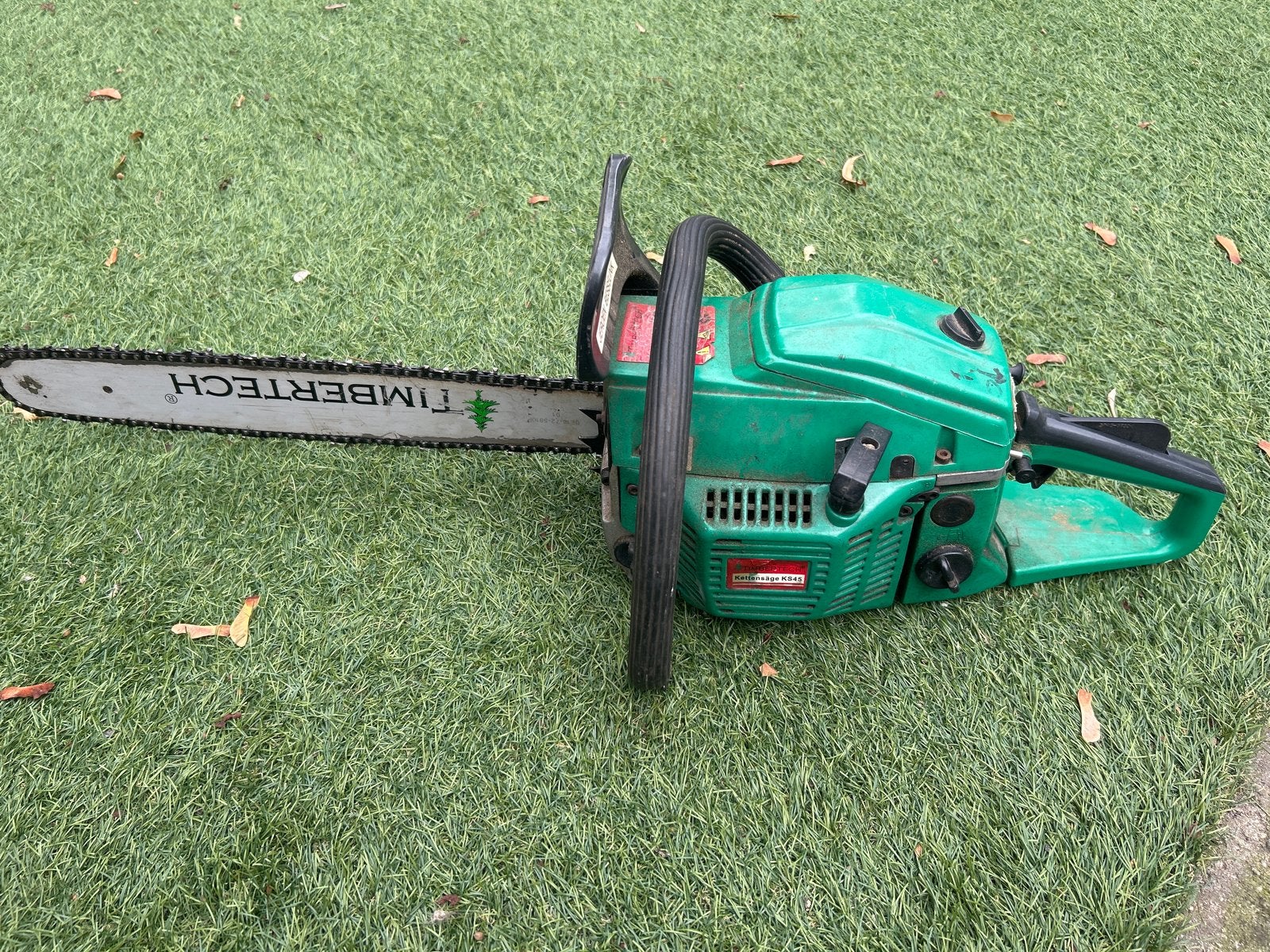 Timbertech kettingzaag - Krachtige benzinezaag, Ophalen of Verzenden, Gebruikt, 30 t/m 39 mm