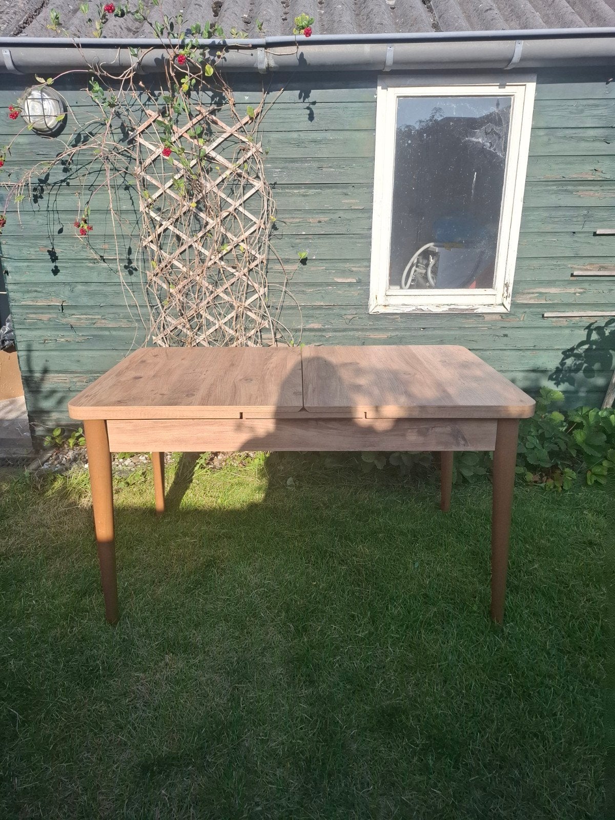 Uitschuifbare tafel met opbergvak, Ophalen, 50 tot 100 cm, Zo goed als nieuw, 150 tot 200 cm