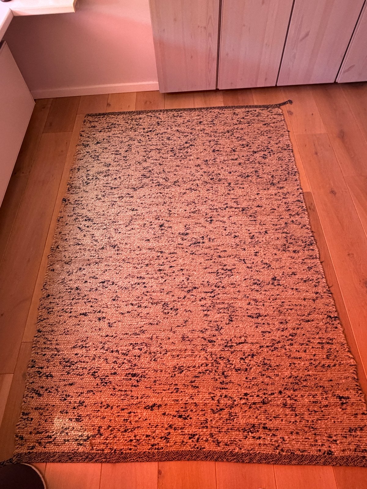 IKEA MELHOLT vloerkleed - Jute en wol (133x195 cm), Ophalen, 100 tot 150 cm, Beige, Zo goed als nieuw
