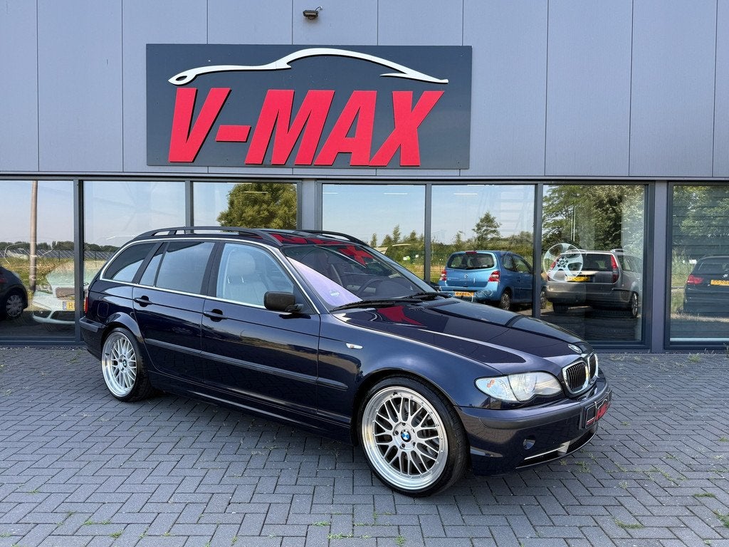 BMW 330i AUT H/Kardon Xenon Dak Stoelvw Leer Memory Trekhaak, Auto's, BMW, Automaat, Gebruikt, Beige, Blauw