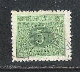 Tsjecho-Slowakije; 79a- 84a Dienstzegels, Postzegels en Munten, Verzenden, Overige landen, Gestempeld