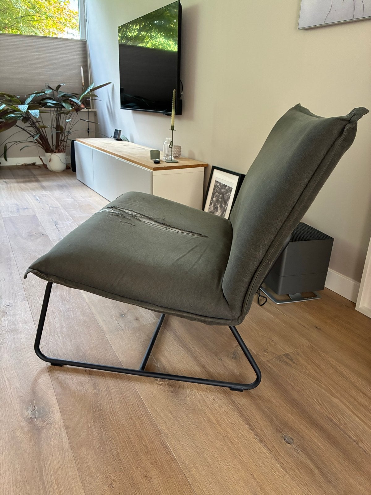 Breed fauteuil van Loods5, ca. 90cm breed, Ophalen, Gebruikt, Stof, 75 tot 100 cm