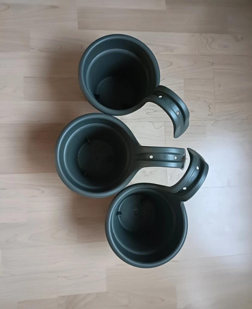3x hang bloembakken, Verzenden, Rond, Kunststof, Minder dan 30 cm