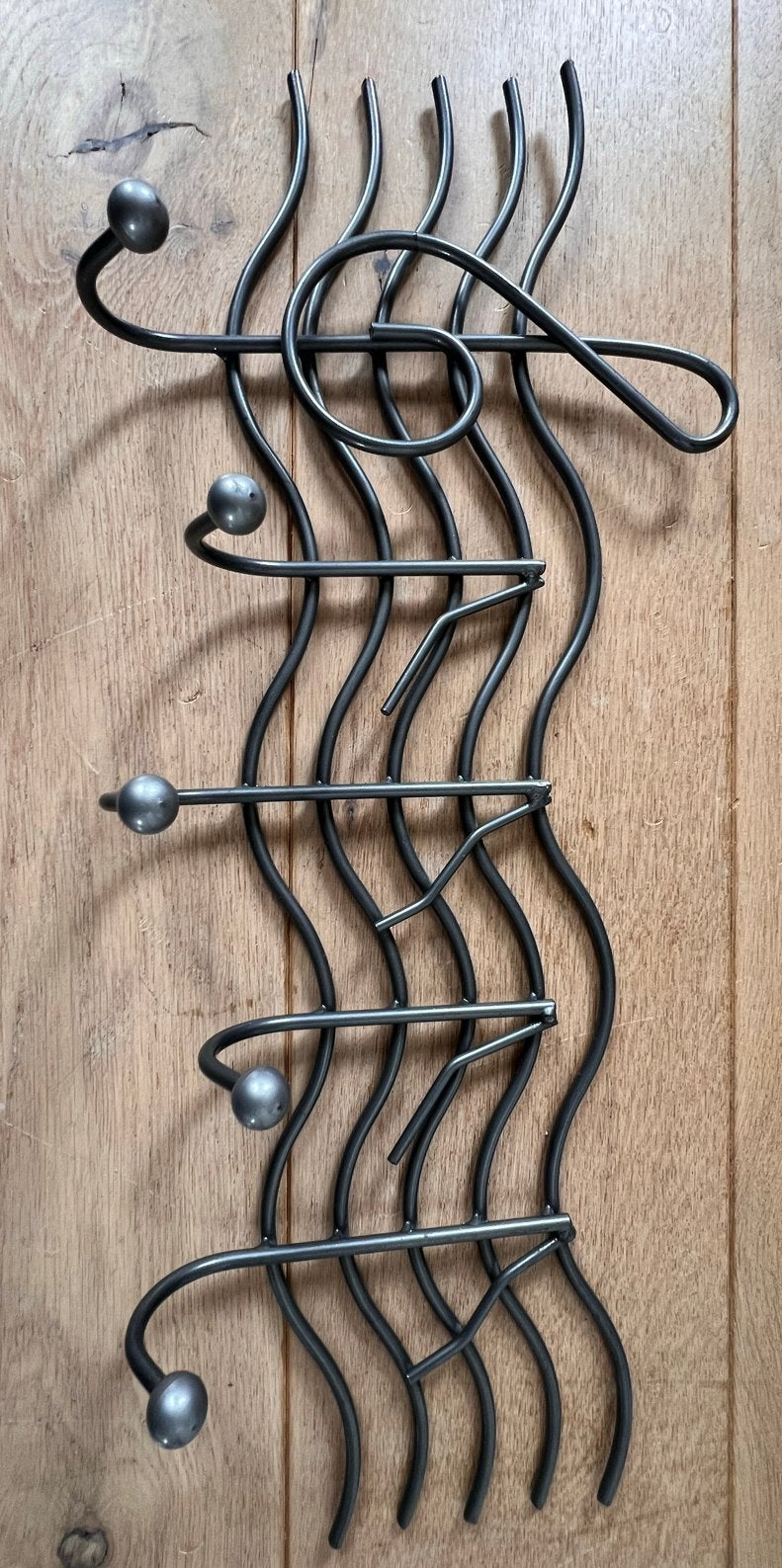Metalen wandkapstok met muzieknoot design, Huis en Inrichting, Woonaccessoires | Kapstokken, Wandkapstok, Gebruikt, Ophalen of Verzenden
