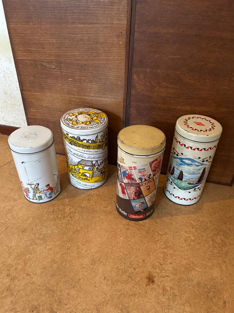Vintage beschuitblikken – Verkade & Libelle, Verzamelen, Blikken, Ophalen, Gebruikt, Koek(jes), Verkade