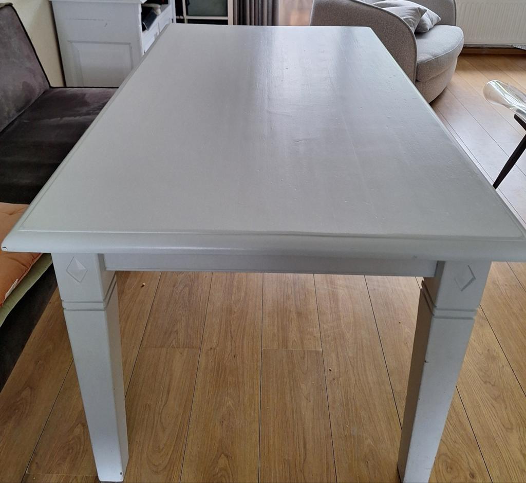 Gratis op te halen. Eettafel van oorsprong oud grenen, Huis en Inrichting, Tafels | Eettafels, Ophalen, Gebruikt, 50 tot 100 cm