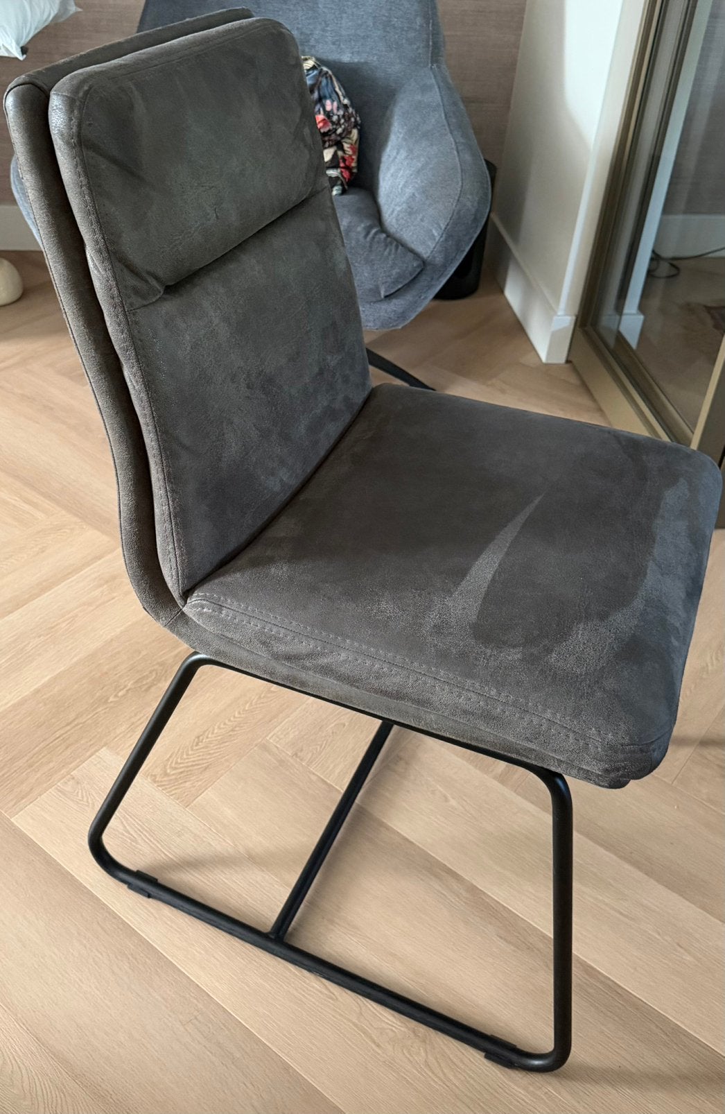 6 of 4 mooie eetkamerstoelen grijs, Huis en Inrichting, Ophalen, Gebruikt, Vijf, Zes of meer stoelen, Stof