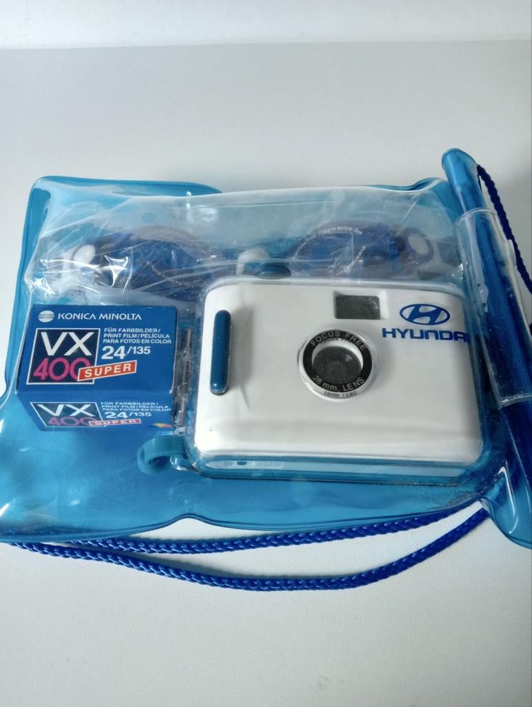 Hyundai onderwatercamera met Konica Minolta film, Ophalen of Verzenden, Nieuw, Minder dan 10 meter, Complete set
