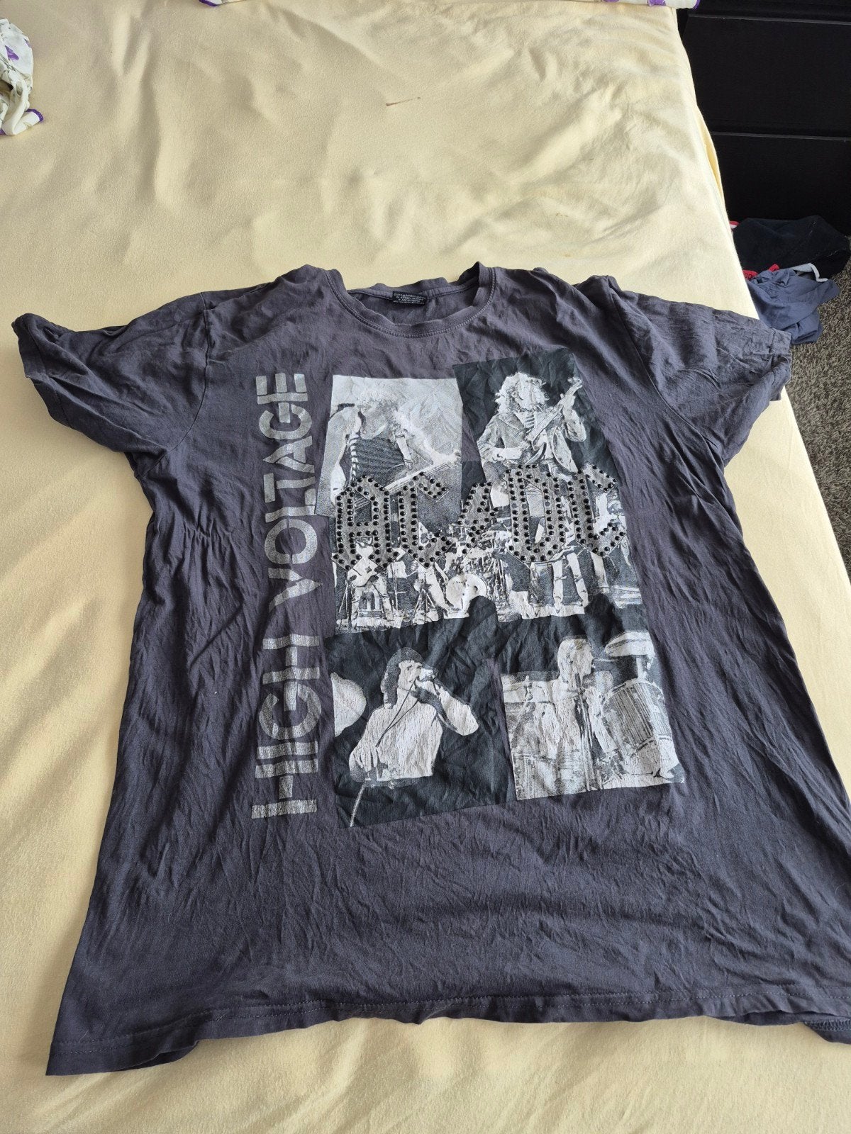 AC/DC High Voltage T-shirt - Maat XXL, Kleding | Heren, AC/DC, Maat 56/58 (XL), Ophalen of Verzenden, Grijs