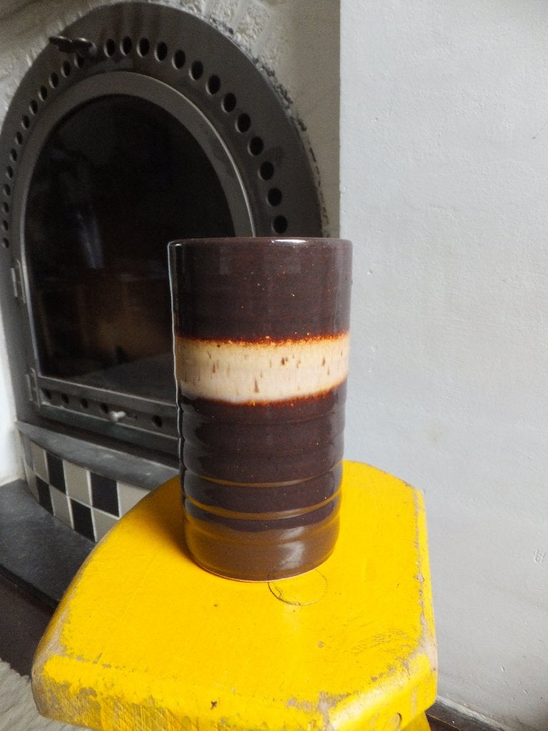 gratis verzenden vintage ribbelvaas bloempotje druipglazuur, Verzenden