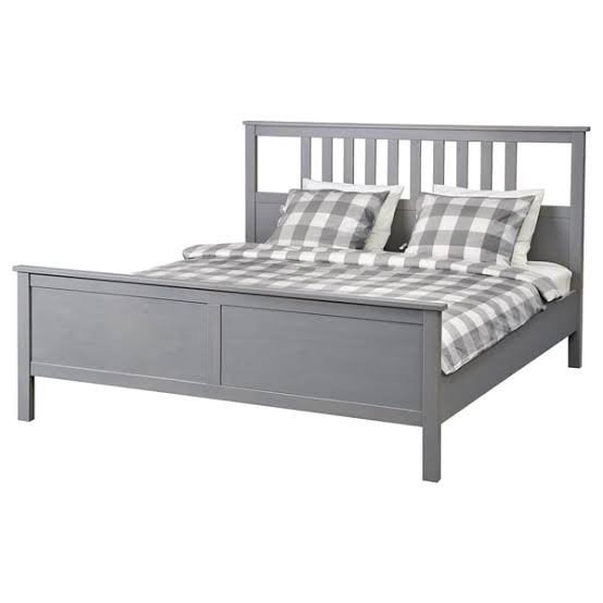 IKEA HEMNES bed 180x200cm - Grijs, Ophalen, Tweepersoons, Zo goed als nieuw, 180 cm